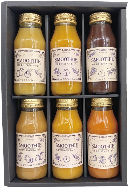 果樹物語　国産果汁のフルーツスムージー6本セット（23SM6C）（4573514442728）