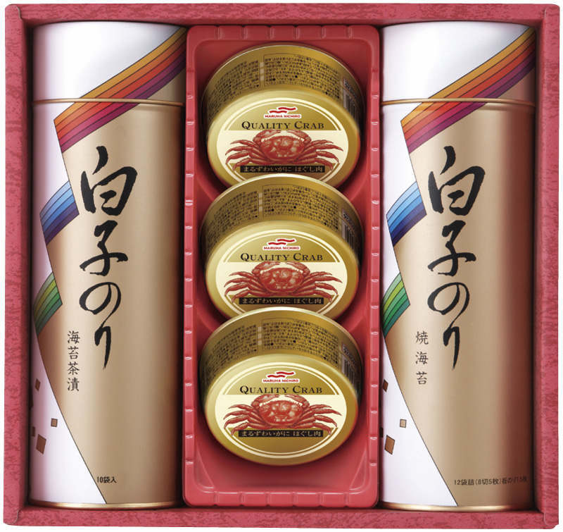 白子のり　海苔・かに缶詰合せ（SN-400）（4901673014409）