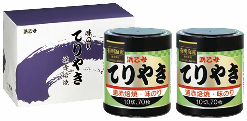 浜乙女　遠赤焙焼 味のりてりやき（てりやき2本詰N）（4902915162537）