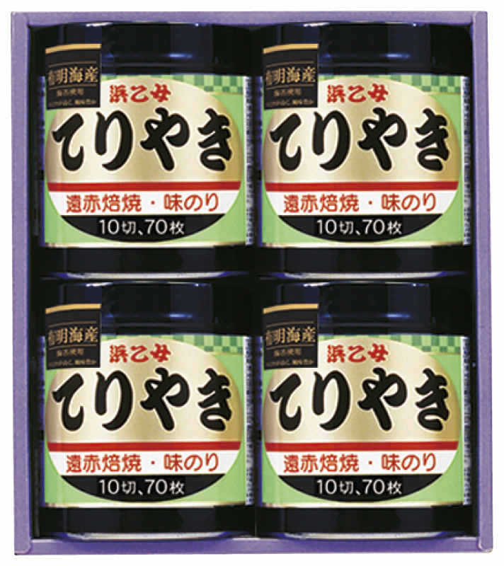 浜乙女　遠赤焙焼 味のりてりやき（てりやき4本詰N）（4902915162551）