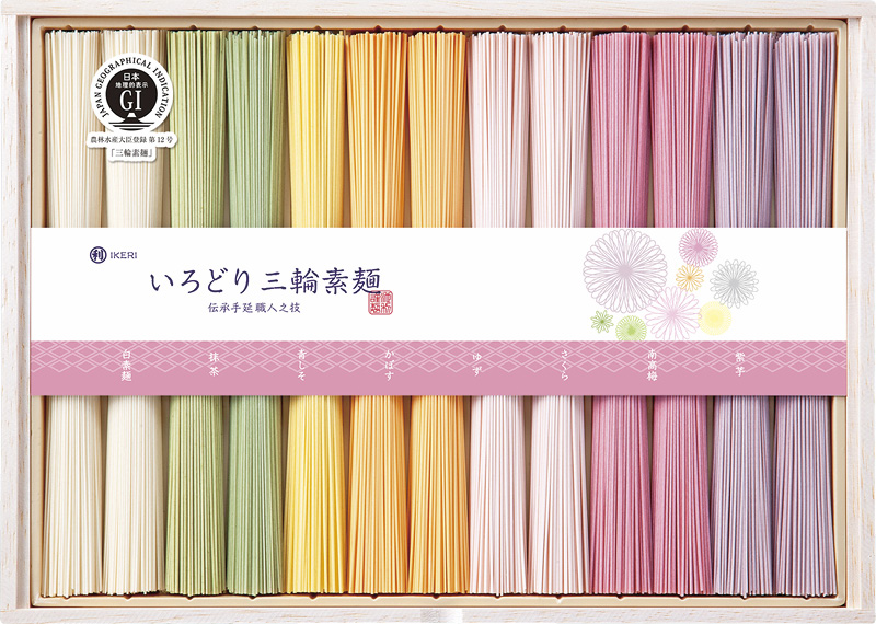 池利　いろどり三輪素麺（木箱入）（CL-30A）（4970230609457）