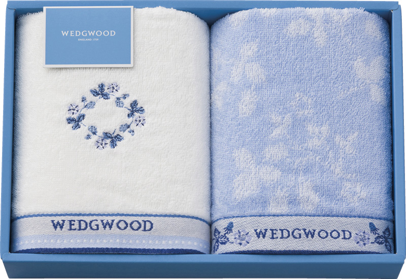 ウェッジウッド　ワイルドストロベリーブルー　フェイスタオル2P（TT84303666）