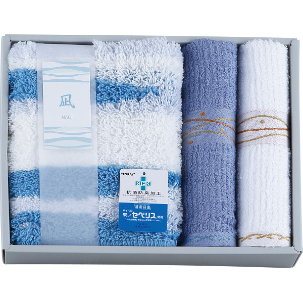 凪　バスマット&フェイスタオル2枚セット（95865）