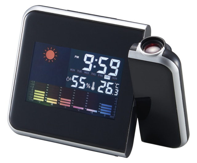 プロジェクター機能付ウェザークロック（6186-23）（4519513618610）