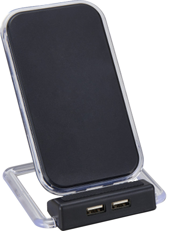 2USBポート付ワイヤレス充電器 アスタブ（6169-23）（4519513616913）