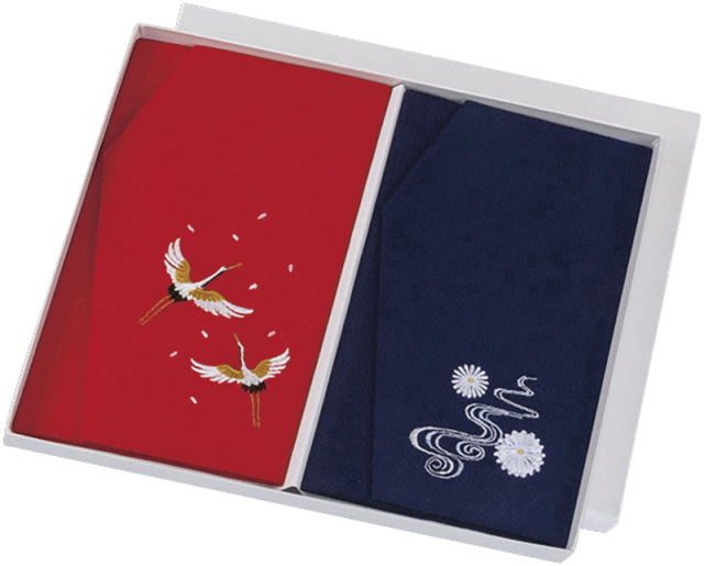正絹ちりめん刺繍金封ふくさ 慶弔セット（013161）（4933319082336）