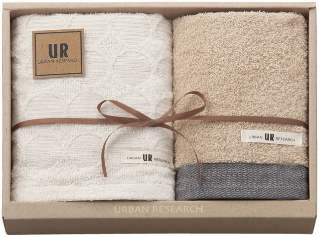 アーバンリサーチ　フェイスタオル&ウォッシュタオル（ブルー）（UR2315BL）（4518607673832）