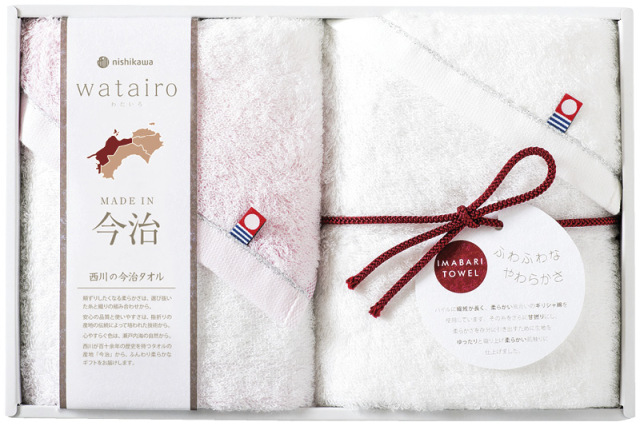 わたいろ　nishikawa今治タオル　フェイスタオル2P（ピンク）（TBF2997111P）（4976008328933）
