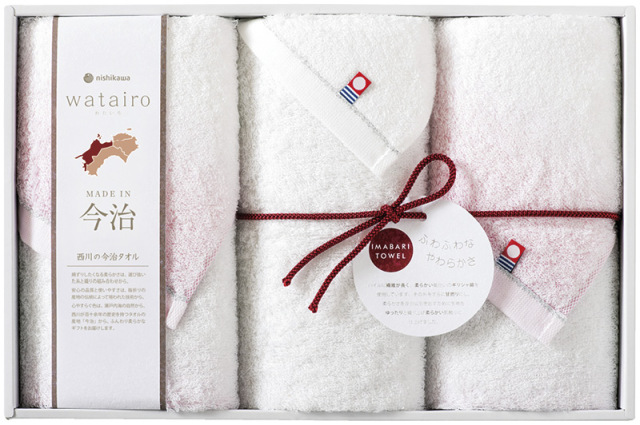 わたいろ　nishikawa今治タオル　フェイスタオル3P（ピンク）（TBF3998011P）（4976008328995）