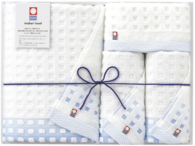 今治タオル　蒼海　タオルセット（J-4340）（4992272453683）