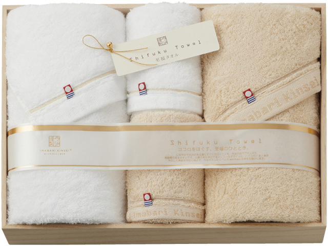 今治謹製　至福タオル　バスタオル2P&フェイスタオル2P（SH55100）（4518607673467）