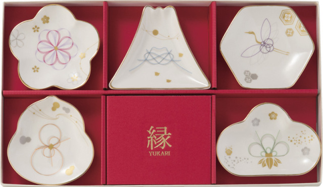 縁　五様小皿揃（YU-3003A）（4537417027567）