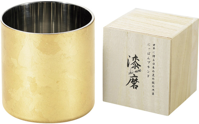 漆磨　箔衣　二重ロックカップ（木箱入）（SCW-R801）（4512553105195）