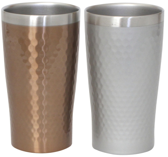 リュクス　ペアメタルサーモタンブラー340ml（ブロンズ&シルバー）（29827）（4939560298274）