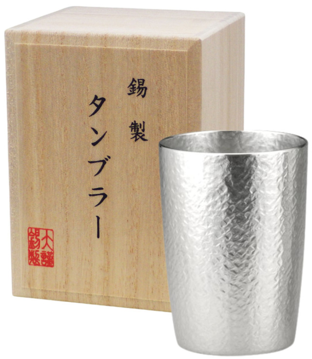 本錫タンブラー180ml ベルク小シングル（桐箱入）（STB-S）（4560196402270）