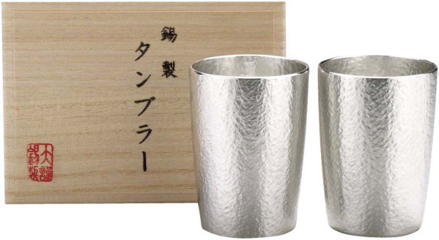 本錫タンブラー180ml ベルクペア（桐箱入）（STB-P）（4560196401273）