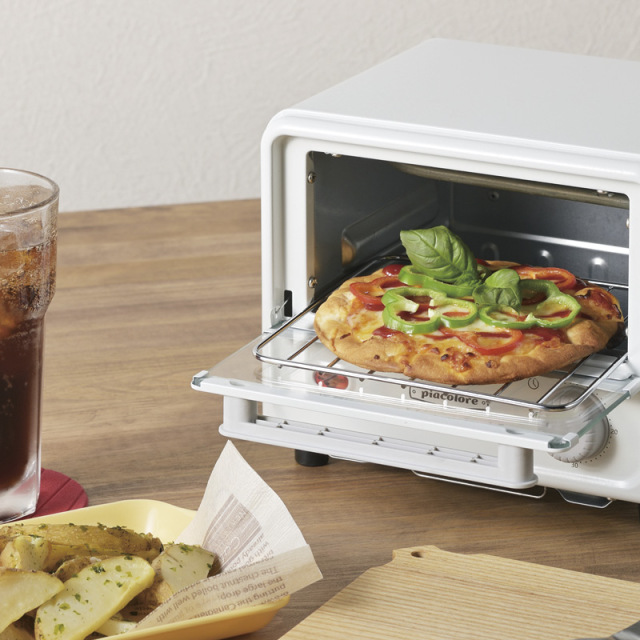ピアコローレ　ミニオーブントースター（ホワイト）（PCL-40W）（4975192090886）