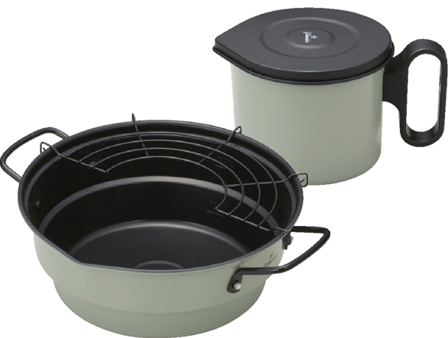 ジェルソミーノ　天ぷら鍋23cm＆オイルポットセット（GEL-ASET）（4978352229010）