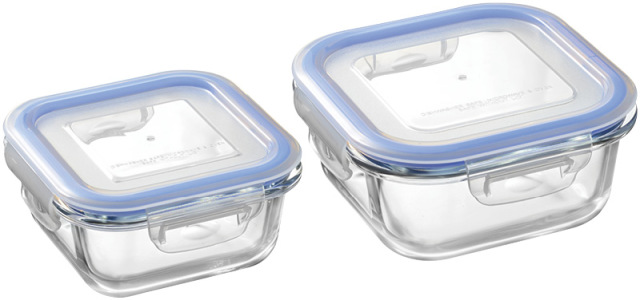 レッシュ　耐熱ガラス容器2Pセット（ME-7395）（4903779473951）