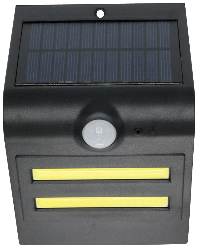 STAR★LIGHT　LEDソーラー ウォールライト （三角型）（ブラック）（SK-SWLT200BK）