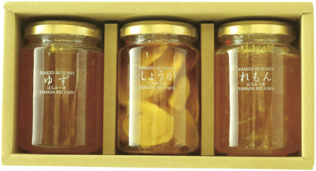 山田養蜂場　はちみつ漬3本セット（HK-30）（4930830608663）