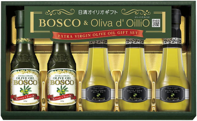 日清オイリオ　ボスコ＆オリーバデオイリオEXVオリーブオイルギフト（BL-30）（4902380433415）