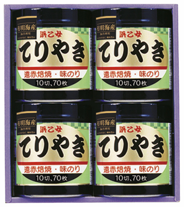 浜乙女　遠赤焙焼 味のりてりやき（てりやき4本詰N）（4902915162551）