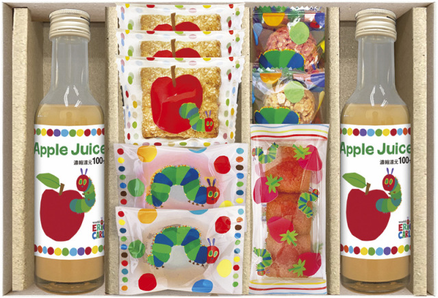 はらぺこあおむし　アップルジュース＆しっとりドーナツ スイーツセット（SNZ-252）（4983740115677）