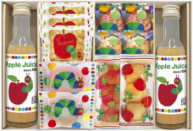 はらぺこあおむし　アップルジュース＆しっとりドーナツ スイーツセット（SNZ-302）（4983740115684）