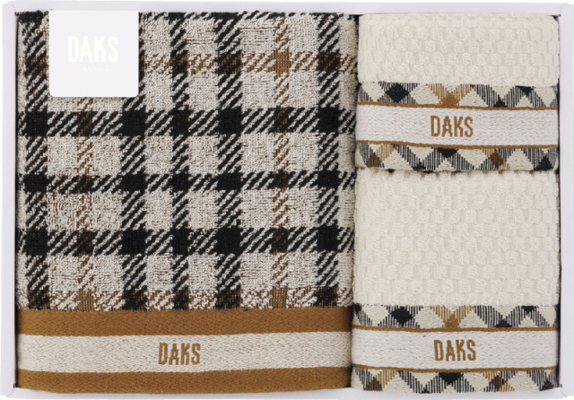 DAKS　ダブルハウスチェック　タオルセット（55-3089500）