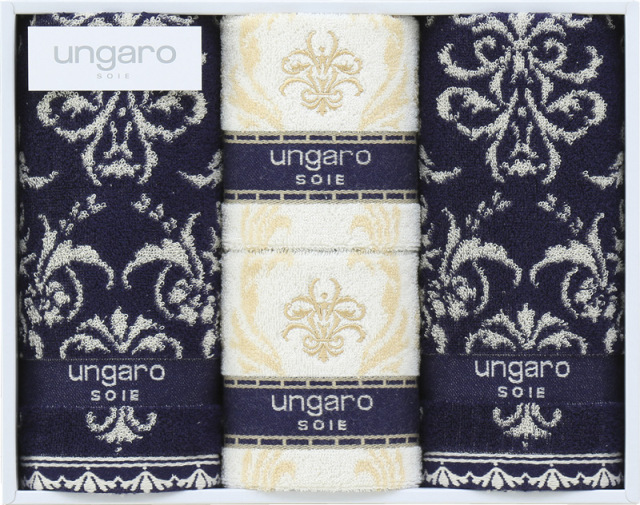 ウンガロ　Uサファイア　フェイスタオル2P＆ゲストタオル2P（DR40048）