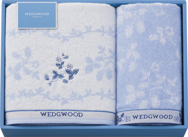 ウェッジウッド　ワイルドストロベリーブルー　バスタオル＆フェイスタオル（TT84503666）