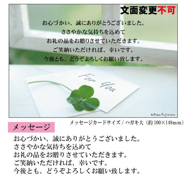 結婚・婚礼内祝メッセージカード【結婚　Ｃ】説明画像