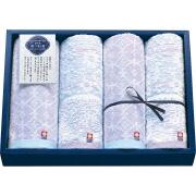 伊予国　花つむぎ　フェイスタオル4枚セット（IH5031）