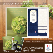 カタログギフト4,900円コース+今治タオル　シンシアコットン　フェイス1Ｐ・ウォッシュ1Ｐ（Ｓ-12160）
