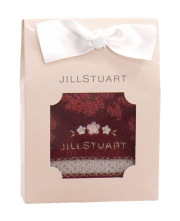 ジルスチュアート　ポンポネ　タオルハンカチ（レッド）（58-3229090R）（4547855448053）