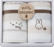 ミッフィー　オーガニック　ウォッシュタオル2P（2287-23904）（4549510395412）