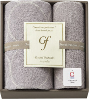 グランフランセヌーベル　今治タオル　フェイスタオル＆ハンドタオル（グレージュ）（GFN10301GE）