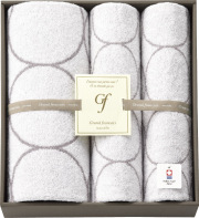 グランフランセヌーベル　今治タオル　バスタオル＆フェイスタオル2P（ホワイト）（GFN10901Ｗ）