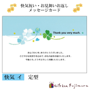 快気・御見舞返しメッセージカード【快気　イ】