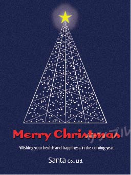 クリスマスオリジナルラベル（ツリー）