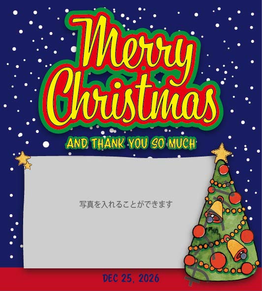 クリスマスオリジナルラベル（写真フレーム