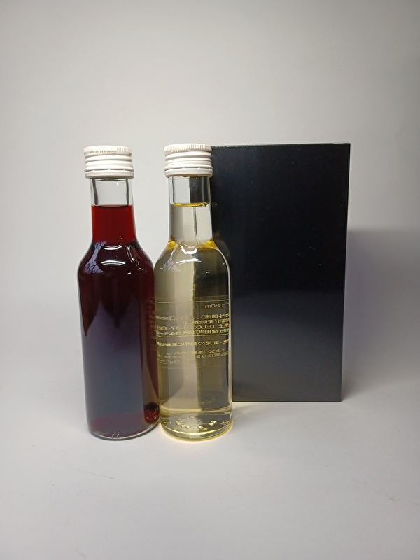 ミニボトル紅白セット・簡易箱入り(記念品やノベルティにおすすめ!) ミニボトル紅白セット