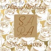 誕生日オリジナルラベル（バラ柄）
