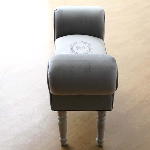 ベンチ スツール おしゃれ かわいい 椅子 玄関 布 クッション スリムなスツールベンチ R【送料無料】 [abk9163]