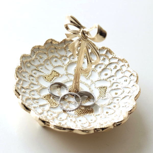 トレイ リボン 小物入れ ミニ トレー おしゃれ オブジェ アクセサリー かわいい リボンアクセサリーミニトレイ [abk9358]