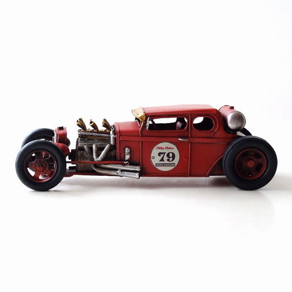 置物 オブジェ スポーツカー おもちゃ アンティーク調 おしゃれ レトロ アイアン 鉄 車 自動車 American Nostalgia スポーツカーRD [abk9377]