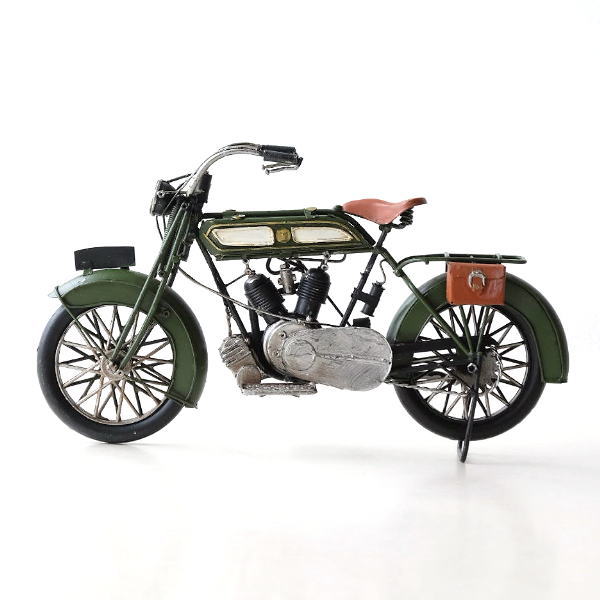 置物 オブジェ バイク おもちゃ アンティーク調 おしゃれ レトロ アイアン 鉄 ヴィンテージ American Nostalgia ヴィンテージバイクGN [abk9721]