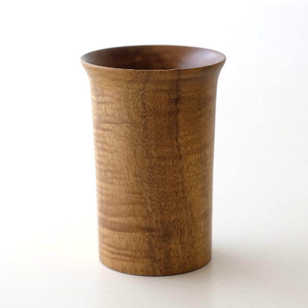コーヒーカップ 湯呑 湯呑み 木製 ウッド おしゃれ 天然木 スリム オレーシア コップ ナチュラル 湯飲み シンプル ギフト 木のスリムカップ [akr9202]