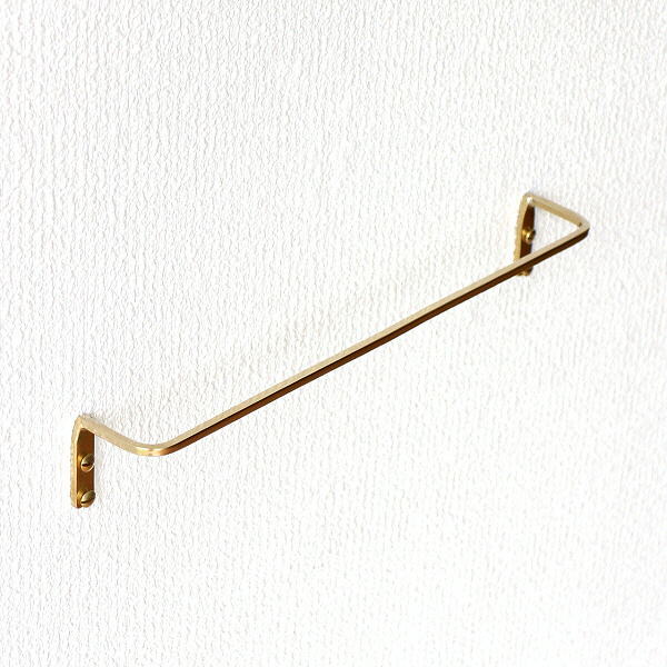 タオルハンガー 壁 真鍮 おしゃれ かわいい 洗面所 タオル掛け 北欧風 フェイスタオル ブラスタオルレール S [aks2635]